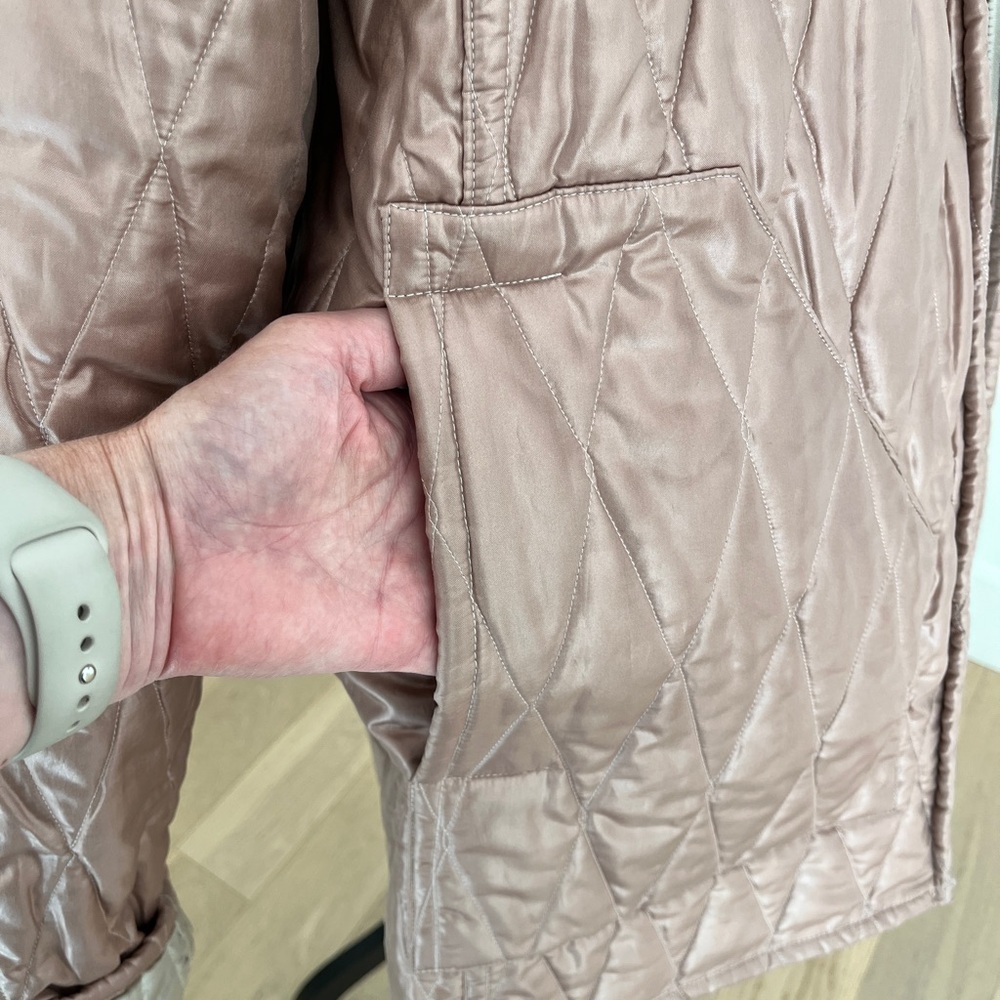 LINDA LUNDSTROM Vintage Reversible Zip Front Quilted Jacket Hip Length Casual - Picture 11 of 16